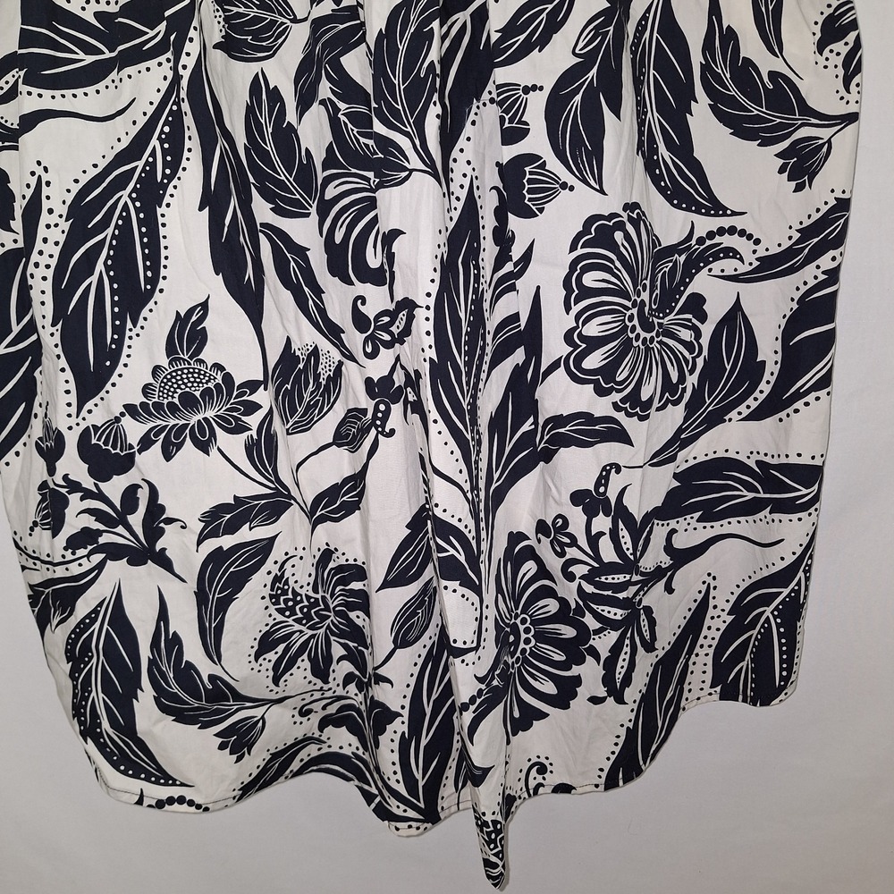 Cottagecore Romantic Resort Wear WHO WHAT WEAR Floral Dress S 100% Cotton Tiered - Picture 15 of 16